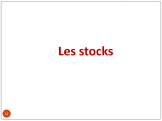 51
Les stocks
 
