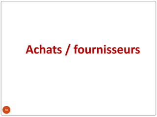 58
Achats / fournisseurs
 