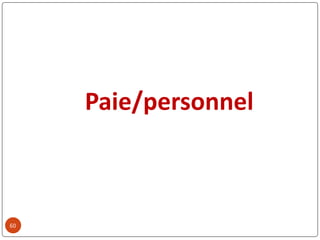 60
Paie/personnel
 