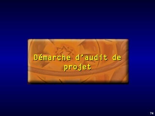 Démarche d’audit de
projet

74

 