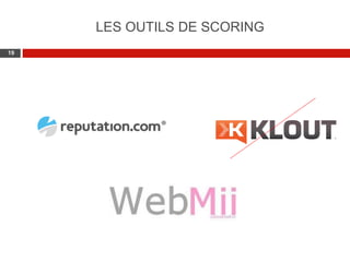 Web 2.0 : Stratégie, outils et pratique
1919
LES OUTILS DE SCORING
 