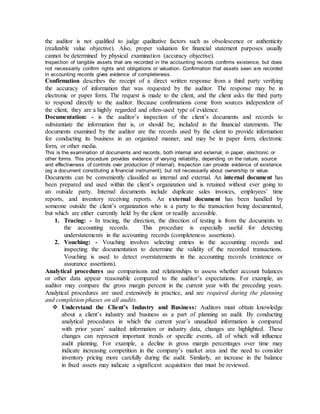 Audit evidence | DOCX
