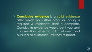 Confirming Evidence Audit Evidence.pptx audit and assurance slide | PPTX