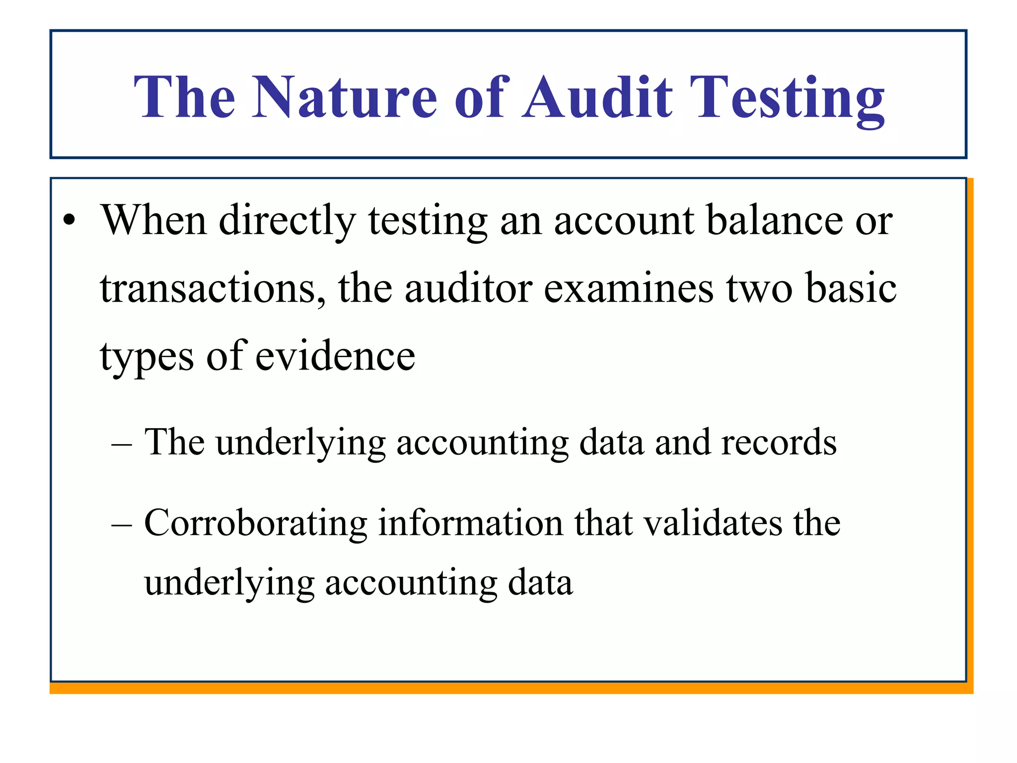 Audit evidence a framework (ppt ch7[1].pdf) | PDF