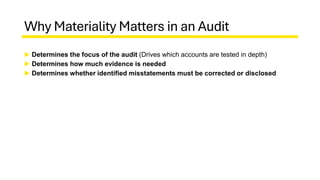 EY Introduction to Audit: Materiality and Significant Accounts | PDF