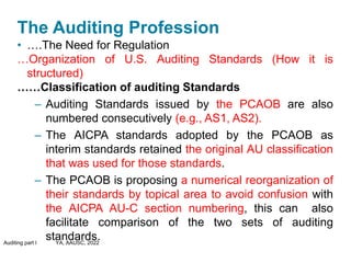 Audit I - Chapter 2, Pt. I, The Auditing Profession (1).pptx