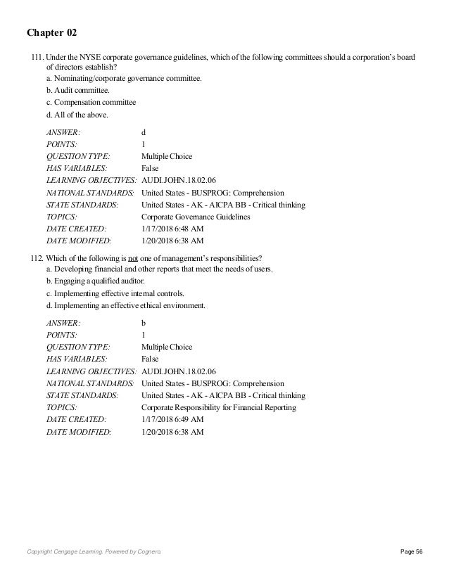 Auditing A Risk Based Approach 11th Edition Johnstone Test Bank