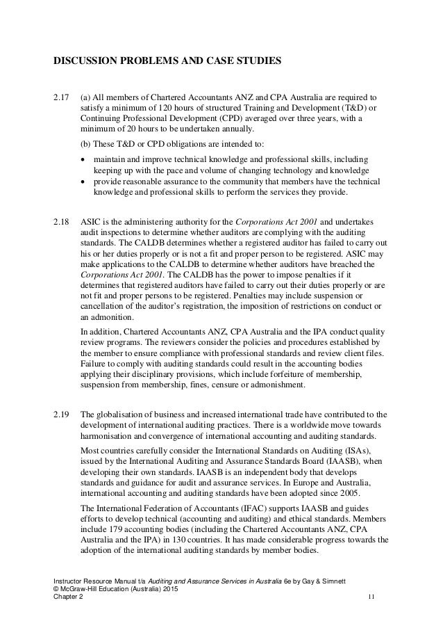 Auditing and Assurance Services in Australia Revised 6th Edition Gay