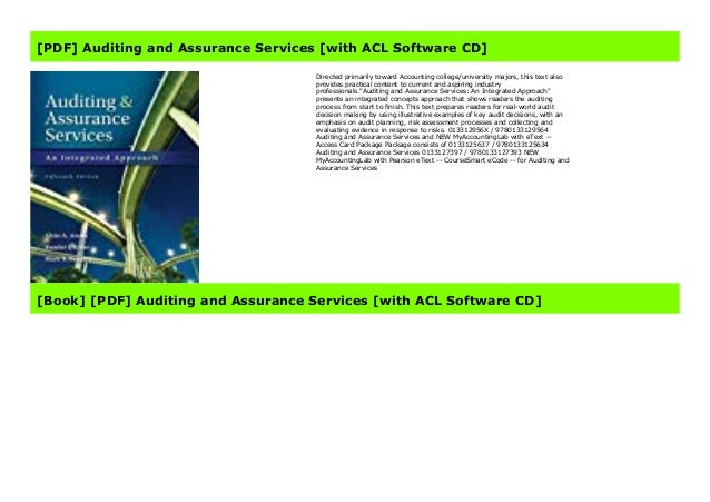 Pdf Auditing And Assurance Services With Acl Software Cd
