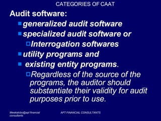 Auditing In Computer Environment Presentation | PPT