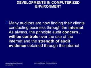 Auditing In Computer Environment Presentation | PPT