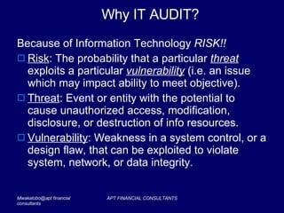 Auditing In Computer Environment Presentation | PPT