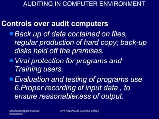 Auditing In Computer Environment Presentation | PPT