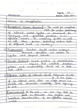 Auditing | B com -5th sem | Hand written Notes | by Ritish Bedi #RVIRGO ...