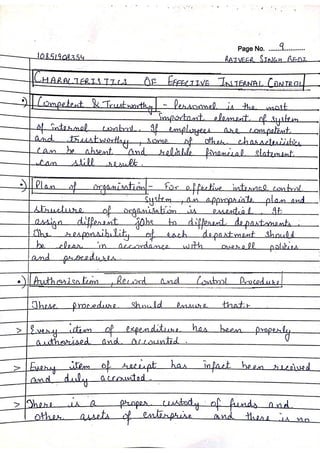 Auditing | B com -5th sem | Hand written Notes | by Ritish Bedi #RVIRGO ...