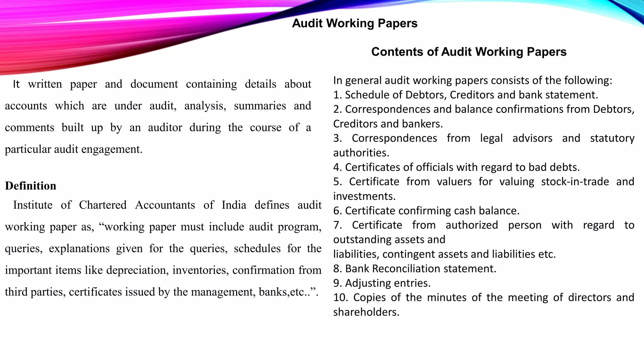 Auditing and assurance standards | PPTX