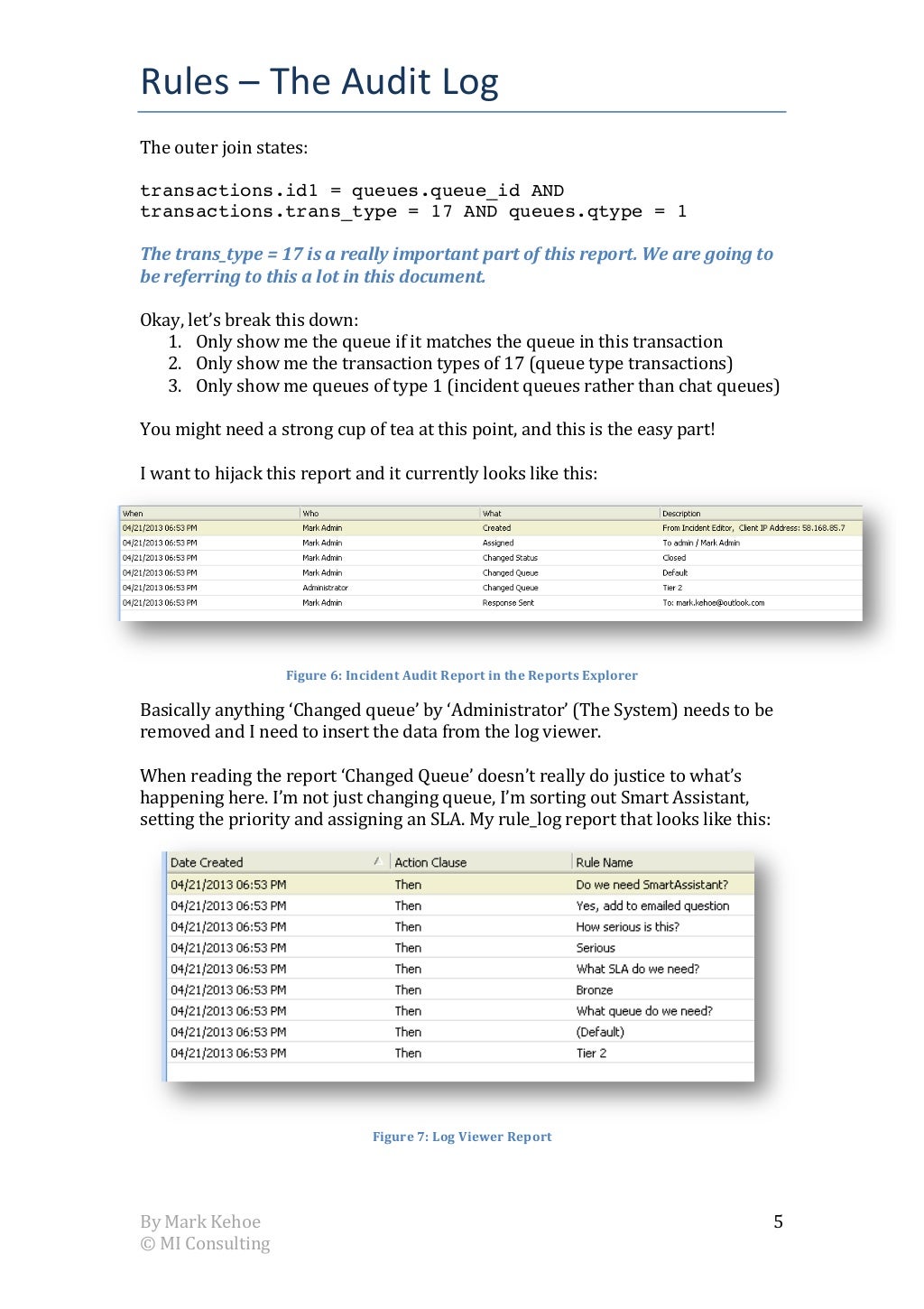 Auditing and logging