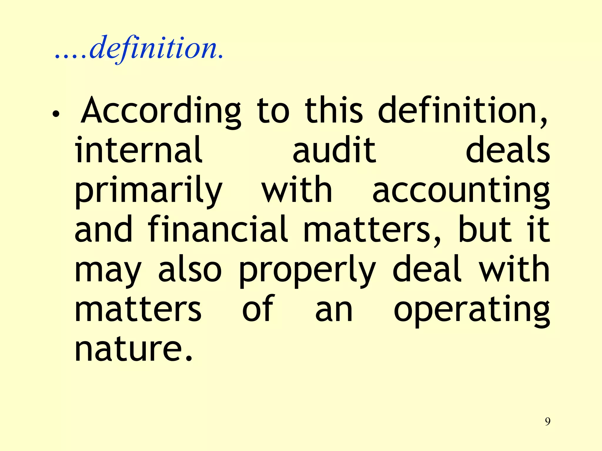AUDITING_INTERNAL_AUDIT_PRESENTATION.pptx | Business Accounting ...