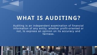 taxation and auditing, introduction to audit, how audit works | PPTX