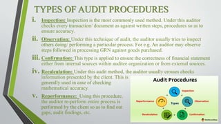Auditing procedure & internal control system | PPTX