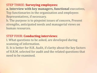 Personnel Audit: Auditing process | PPT