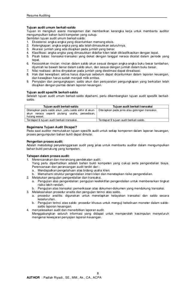 Auditing Resume Arens