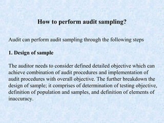 Sampling Audit Rule Auditing sampling presentation | PPT