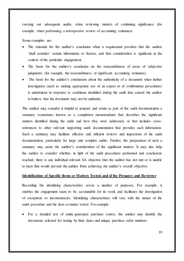 Example of conclusion for audit report picture