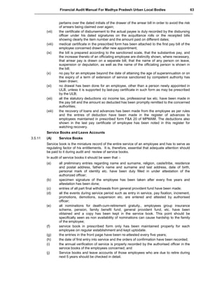 Financial Audit Manual for ULBs of M.P. - English | PDF