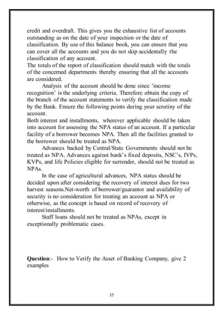 Audit of bank | DOCX