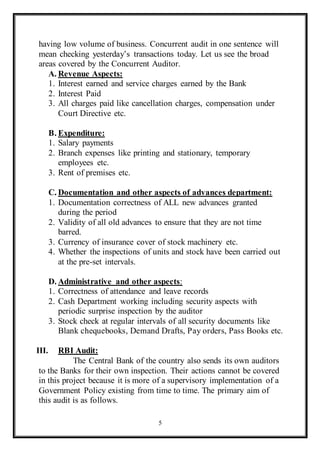 Audit of bank | DOCX