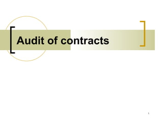 Audit of contracts 