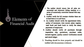 Elements of
Financial Audit
 