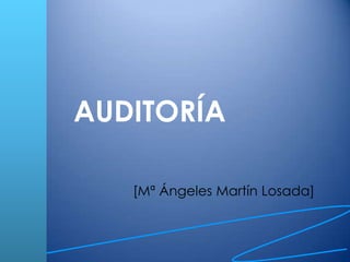AUDITORÍA

   [Mª Ángeles Martín Losada]
 