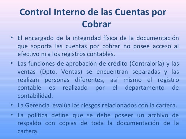 Auditoría del rubro ingresos – cuentas por cobrar