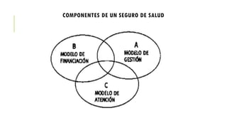COMPONENTES DE UN SEGURO DE SALUD
 