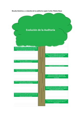 Reseña histórica y evolución de la auditoria según Carlos Muños Razo
 