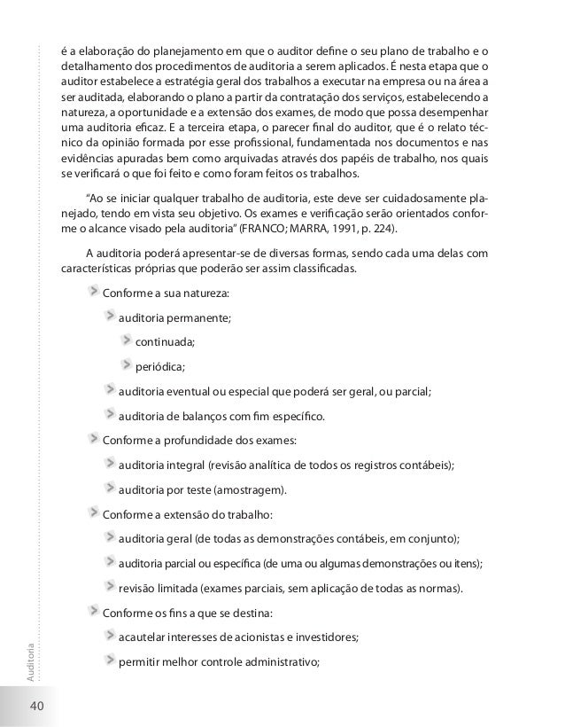 Revisao analitica auditoria