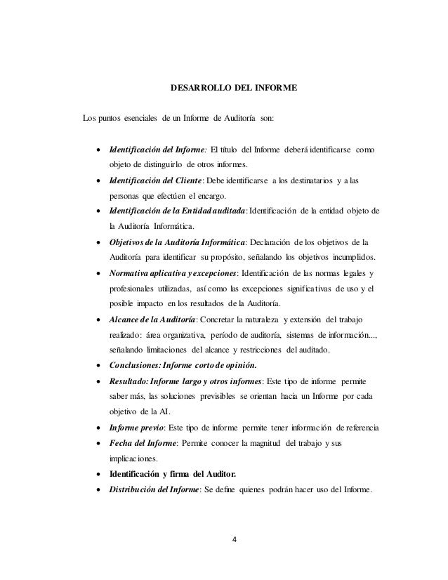 Informe de Auditoria