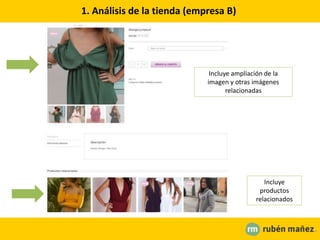 1. Análisis de la tienda (empresa B)
Incluye ampliación de la
imagen y otras imágenes
relacionadas
Incluye
productos
relacionados
 