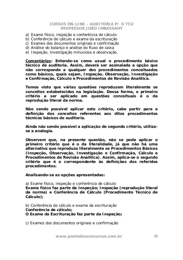 Revisao analitica auditoria