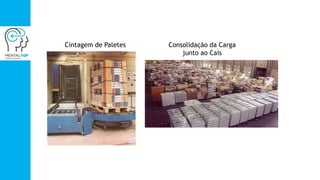 Cintagem de Paletes Consolidação da Carga
junto ao Cais
 