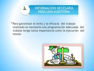 Para garantizar el éxito y la eficacia  del trabajo  realizado es necesario una programación adecuada  del trabajo tenga tanta importancia como la ejecución  del mismo