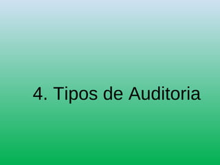 4. Tipos de Auditoria
 