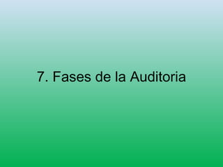7. Fases de la Auditoria
 