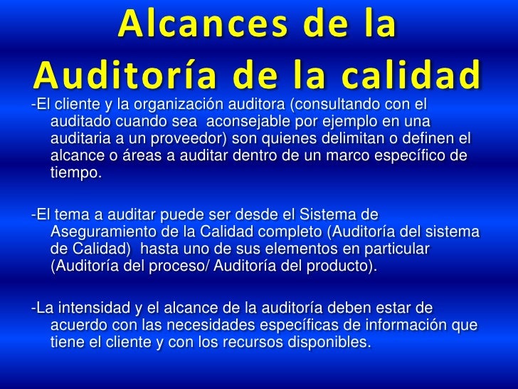 Auditoria De La Calidad