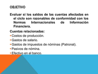 Auditoria Ciclo de Nomina y Personal | PPTX