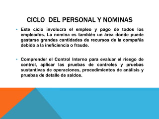Auditoria Ciclo de Nomina y Personal | PPTX