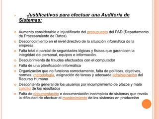 IntroducciónConceptos de Auditoría de Sistemas: