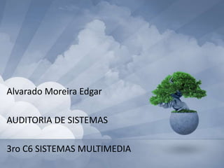 Alvarado Moreira Edgar
AUDITORIA DE SISTEMAS
3ro C6 SISTEMAS MULTIMEDIA

 